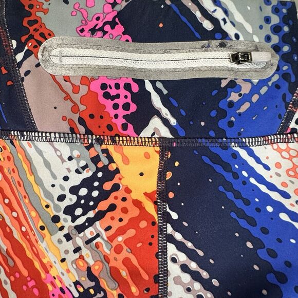 Athleta Women's Lava Sonar Printed Multicolored High Waist Leggings Size S Retro - Picture 7 of 11